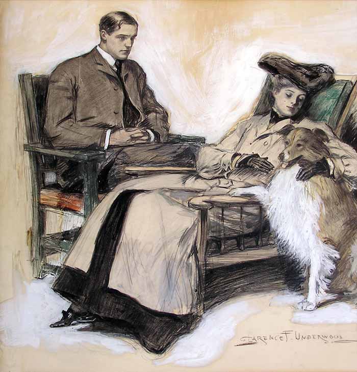 Couple With Dog by Clarence Underwood